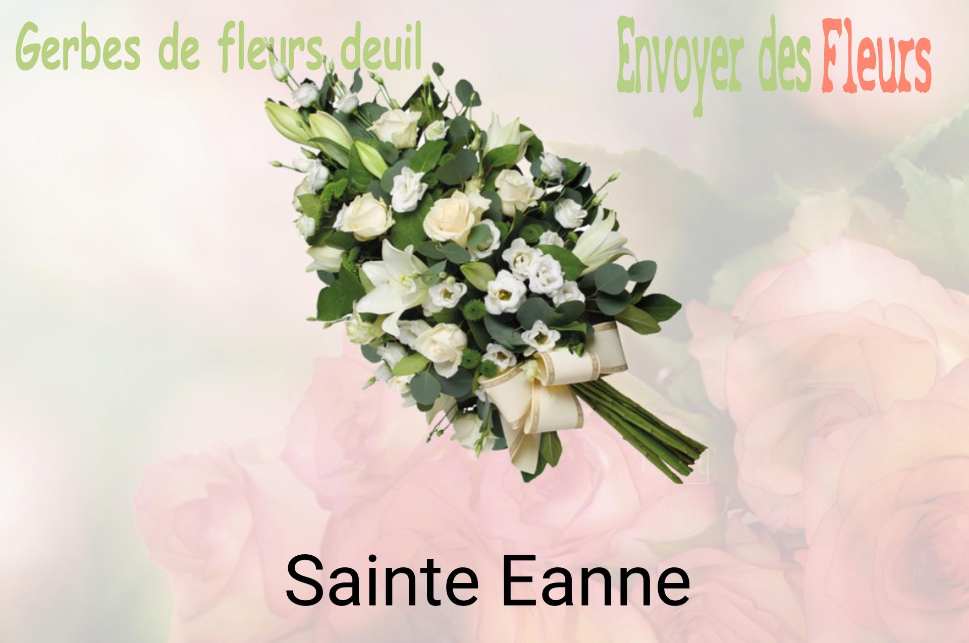 Gerbe de fleurs de deuil livrée à Sainte-Eanne